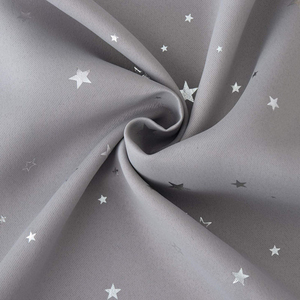 Karartma Polyester Karışımlı Perdeler Isı Yalıtımlı Grommet Üstlü Yıldız Baskılı Delikli Erkek Kız Çocuk Yatak Odası - Product Image 4