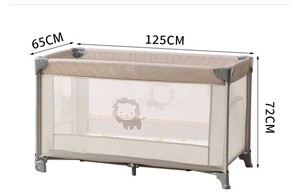 Bán Buôn Có Thể Gập Lại Xách Tay Bé Cũi Trẻ Em Kid Hàng Rào Bé Trò Chơi Lan can Giường Du Lịch Cũi Bé Playard Với Cửa Bên - Product Image 5