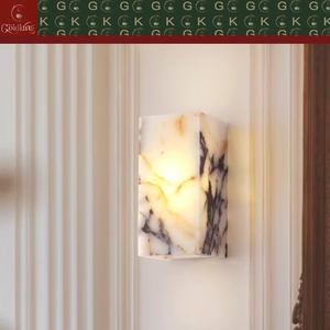 Lámpara de Pared Vertical de Mármol Natural Calacatta <span class=keywords><strong>Viola</strong></span>, Iluminación Interior Moderna de Lujo GOLDKING, OEM ODM - Product Image 3
