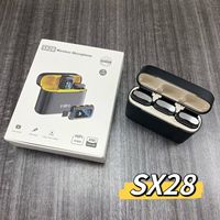 Microphone cravate sans fil professionnel SX28 avec batterie intégrée, USB Type-C, radio 2.4G, réduction de bruit et conception magnétique