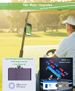 Soporte Magnético para Teléfono con Doble Imán Potente 2026 para Carrito de Golf, Gimnasio, <span class=keywords><strong>Magsafe</strong></span> iPhone 17/16/15/14/13/<span class=keywords><strong>12</strong></span> Samsung Google - Product Image 2
