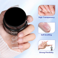 Set de Gel de Extensión de Uñas de Alta Transparencia, Libre de HEMA, TPO y TMPTA, Esmalte de Gel para Extensión de Uñas, Saludable para las Uñas