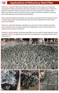 Fibre d'acier extrait par fusion en acier inoxydable, diamètre 25 mm, pour matériaux réfractaires - Product Image 5