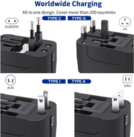 Adaptateur de voyage universel US EU UK AUS, chargeur mural international, adaptateur de prise AC, 3.5A Smart Power 3.0A QC2.0 OTP/OPV