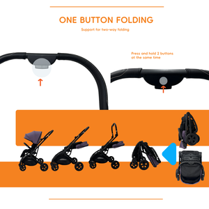 Nouveau Modèle <span class=keywords><strong>Poussette</strong></span> Bébé 3-en-1 Légère, Portable et Durable, Chariot Pliable pour Enfants - Product Image 6