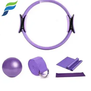 YETFUL five-piece stretch Assist with latex tension band 25cm Yoga wheatball Yoga ring combination