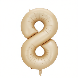 Party Love <b>Balloon</b> Number 8 Gold <b>100</b> Cm Metallic Party Decoration - Product Image 1