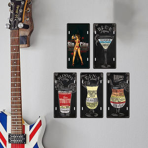 Letrero Metálico Vintage con Receta de Cóctel, Jugo de Piña, Ron Blanco, Crema de Coco, Decoración Retro para Pared de Bar, Pub o Cocina - Product Image 3