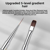 Nouvel ensemble de stylos à double embout blanc et jaune en acrylique pour la décoration des ongles en salon, peinture au gel UV