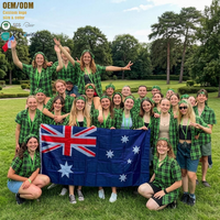 Ensemble de chemises à carreaux personnalisées OEM, chemises hawaïennes en gros ODM, uniformes de scout pour Jamboree, vêtements assortis en gros pour événements de camping pour hommes et femmes