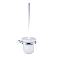 Ensemble de brosse de toilette murale en acier inoxydable Honeyson, brosse de nettoyage de salle de bain à long manche GJ2211