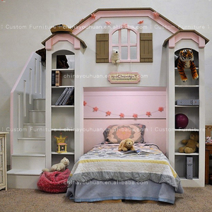 <span class=keywords><strong>Lit</strong></span> superposé en bois massif pour enfants, style château, luxe léger, avec rangement, <span class=keywords><strong>lit</strong></span> superposé pour filles, <span class=keywords><strong>lit</strong></span> de princesse - Product Image 2