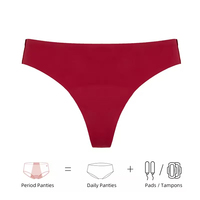 Vente en gros d'usine, livraison directe, culotte menstruelle absorbante anti-fuite pour femmes, 4 couches, pour les règles, teinte unie, usage quotidien