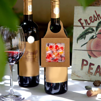 50 boîtes à vin portables, recyclables et réutilisables avec fenêtre, en carton, pliables et suspendables, pour bouteilles de vin vides, en stock