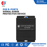 Protecteur de surtension PoE Gigabit RJ45 8 ports avec protection contre la foudre 100/1000 Mbps CAT6 48 VCC pour systèmes de vidéosurveillance et commutateurs PoE
