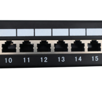 24 puertos 1U 19 "19 pulgadas Marco de distribución de fibra óptica en blanco sin módulo Cat5e Cat6 Utp Ftp/Stp Panel de conexión de red