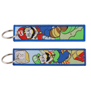 Llavero de tela y aleación con diseño personalizado de Kirby y <span class=keywords><strong>Mario</strong></span> Jet Tag, bordado genial de anime japonés, 10g, para regalos promocionales y como colgante para bolso - Product Image 5