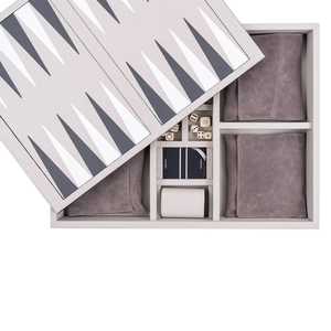 Easy for Carry to Travel Handcraft 4 <strong>Games</strong> in 1 <strong>Chess</strong> Dominos <strong>Checkers</strong> and Backgam Leather Set - Product Image 3