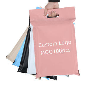 מכירה חמה תודה לך שליח תיקים עם ידית poly עירום שקית דואר מותאמת אישית תחבורה אריזה שקיות דואר - Product Image 3