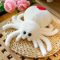 Boneka Laba-laba Ekor Merah Mainan Halloween Boneka Kain Lucu Alternatif Kecil Simulasi Isi Kapas PP