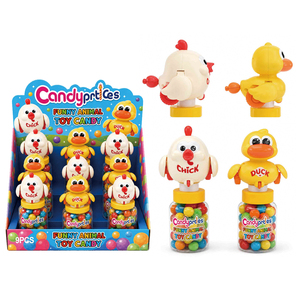 BESTAR Juguete Interactivo para Niños, Bola de Caramelo con Forma de Animal Divertido, Pollito, Pato, Bobble Head, Caramelos Duros de Gelatina Coloridos en Botella - Product Image 2