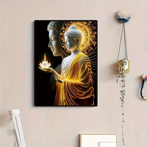 New Trung Quốc Zen Phong Cách Phật Bức Tượng Treo Bức Tranh Cho Khách Sạn Thái Nhà Hàng Hoặc Lối Vào Hội Trường Trang Trí Nội Thất Vải In Bức Tượng - Product Image 2