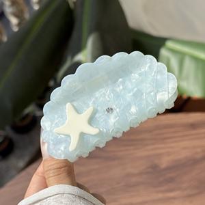 Pinzas y Broches para el Cabello de Acetato de 11 cm, Serie Océano, Color Sólido, Estilo Japonés y Coreano, para Niñas, Bodas y Fiestas - Product Image 5