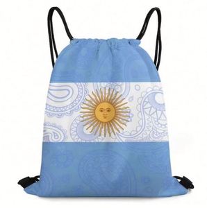 Lightweight Country Football Soccer Ball Kids <b>String</b> Backpack Custom Flag Drawstring Bag for Events Travel Sports Game - Product Image 4