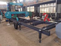 Scie à ruban portative de 1600 mm de diamètre avec moteur de 30 kW, scierie électrique horizontale pour le traitement du bois