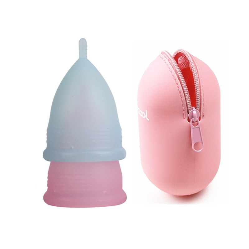 2 упаковки силиконовых менструальных чашек с молнией силиконовый Дорожный Чехол для хранения