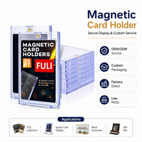 Étui professionnel transparent pour cartes 35PT 55PT 75PT 100PT 130PT 180PT avec protection UV et support magnétique pour cartes de sport à collectionner