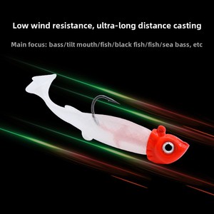 Aotuo Leurre souple bionique lumineux à corps en plomb <span class=keywords><strong>pour</strong></span> lancer longue distance, très vendu, <span class=keywords><strong>pour</strong></span> <span class=keywords><strong>la</strong></span> pêche au bar, au bar à queue longue, au mandarin, en eau salée et en eau douce - Product Image 2