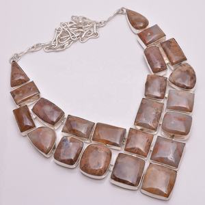 Collar de aniversario de boda de compromiso clásico Chapado en plata 925 joyería de piedras preciosas turquesas naturales - Product Image 3