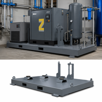 Ensemble de plaque de base de compresseur OEM personnalisé |   Fabrication en acier soudé robuste pour système de compression d'air