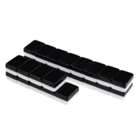 Carreaux de Mahjong à double couche en acrylique noir et blanc Ensemble de Mahjong américain Carreaux pour jeu de divertissement en plein air