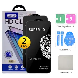 Top Sale Retail 2 Pack Tempered Glass Super D Factory Wholesale Screen Protector For Redmi 12C For IPhone 11 12 13 14 Pro Max