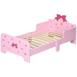 Rosa Mädchen Bett Kleinkind Bett rahmen Nette Muster Sicherheits geländer Kinder Schlafzimmer möbel Moderne Kinder möbel Massivholz bett - Product Image 4