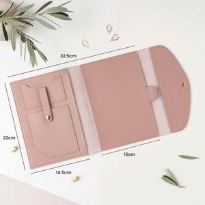 สมุดบันทึก A5 ปกหนัง PU พร้อมช่องใส่บัตรและปากกา สำหรับเป็นของขวัญต้อนรับ พกพาสะดวก - Product Image 3