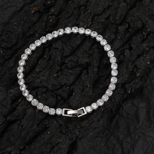 Streetwear Brass Easy-Clasp Tennis Bracelet 3mm/4mm/5mm Single Row Zircon Hip Hop Trendsetters - Product Image 3