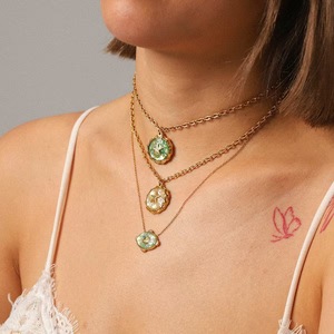 Collana con ciondolo a conchiglia in acciaio inossidabile stile vacanza oceanica europeo-americano e anello aperto a stella marina, gioielli - Product Image 1
