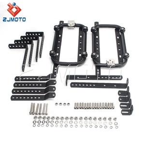 Sacoches latérales en aluminium argentées pour moto, boîte à bagages latérale pour BMW V-Storm 650 Harley Scrambler, rangement arrière, casque, serrure, topcase - Product Image 2