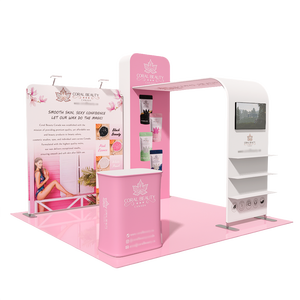 10x10 hiện đại triển lãm thương mại Booth với kệ sang trọng căng thẳng đứng nhanh chóng thiết lập giá tốt nhất xách tay triển lãm thương mại hiển thị - Product Image 2