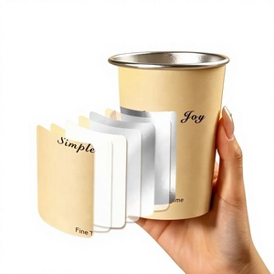 Vasos de Papel para Té Finos y Sencillos de 8 Onzas, Dorados, Plateados y Blancos, Desechables, para Bebidas Frías y Calientes - Product Image 1