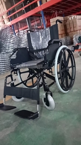 Steel Foldable <strong>Manual</strong> <strong>Wheelchair</strong> For Elderly Disabled Clinic Use Adjustable Height 200KG Capacity Rehabilitation Equipment - Product Image 2