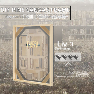 Kit de Marcos de Lienzo Cuadrados Desmontables de Madera para Manualidades con Barras de Estiramiento de 5 Pulgadas Ecológicas e Impermeables para Pinturas al Óleo y Pósters - Product Image 2