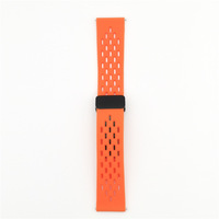 Smartwatch-Serie Lochdesign Faltbarer Magnetverschluss 20/22mm Silikon-Gel Uhrenarmband