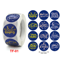 Autocollants de Noël 500 pièces 1 pouce 1,5 pouces Étiquettes autocollantes cadeau Père Noël pour emballage de bonbons pour enfants Rouleaux d'autocollants adhésifs