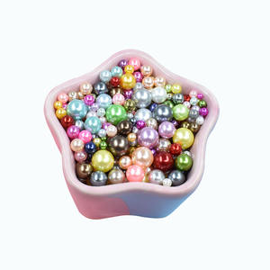 Perles en plastique colorées sans trou, de tailles variées, en ABS, pour la décoration des ongles et la création de bijoux DIY. - Product Image 1