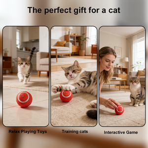 Nuevo Juguete Interactivo Ecológico <span class=keywords><strong>para</strong></span> Gatos, Automático, Recargable, con Rodillos, <span class=keywords><strong>de</strong></span> ABS y <span class=keywords><strong>Gel</strong></span> <span class=keywords><strong>de</strong></span> Sílice, Diseño Adorable, <span class=keywords><strong>para</strong></span> Gatos <span class=keywords><strong>de</strong></span> Interior - Product Image 5