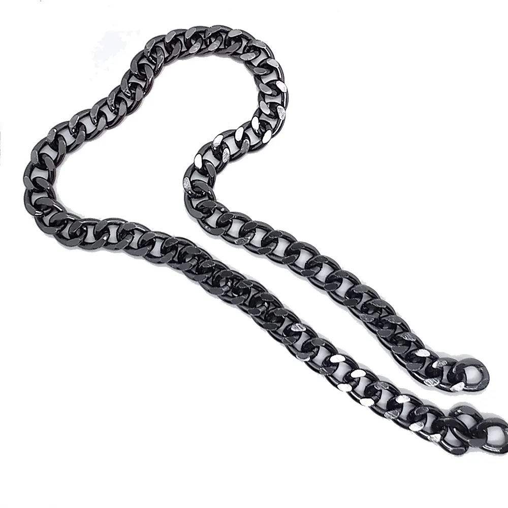gunmetal twisted link chain aluminium oval metal chains for bags garments shoes
